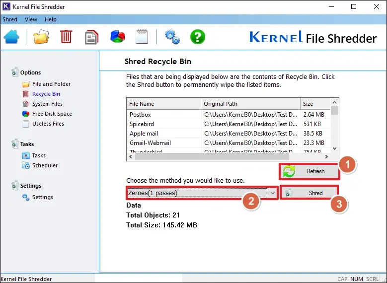 Screenshot 4 of Kernel File Shredder