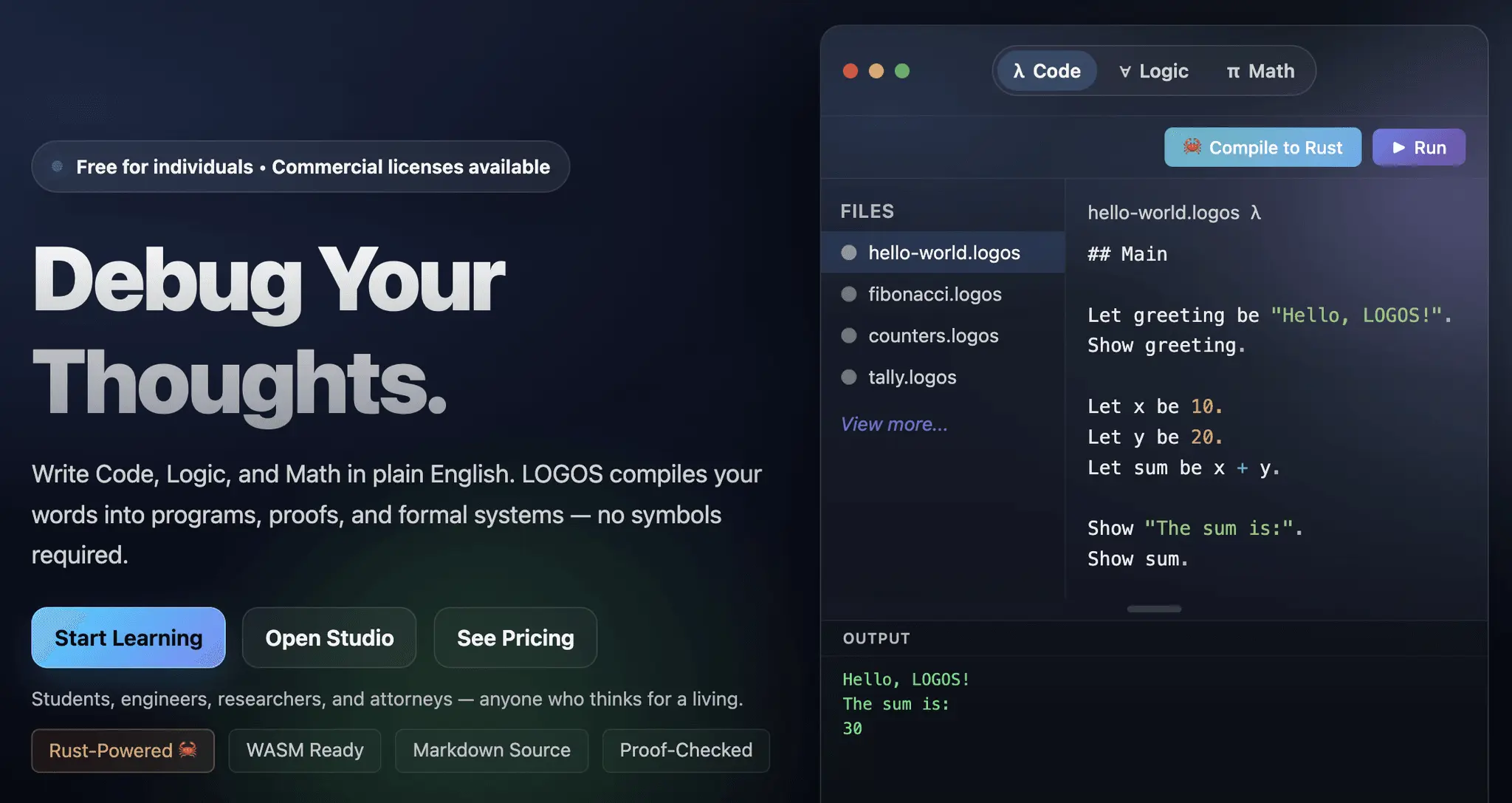 Screenshot 1 of LOGICAFFEINE