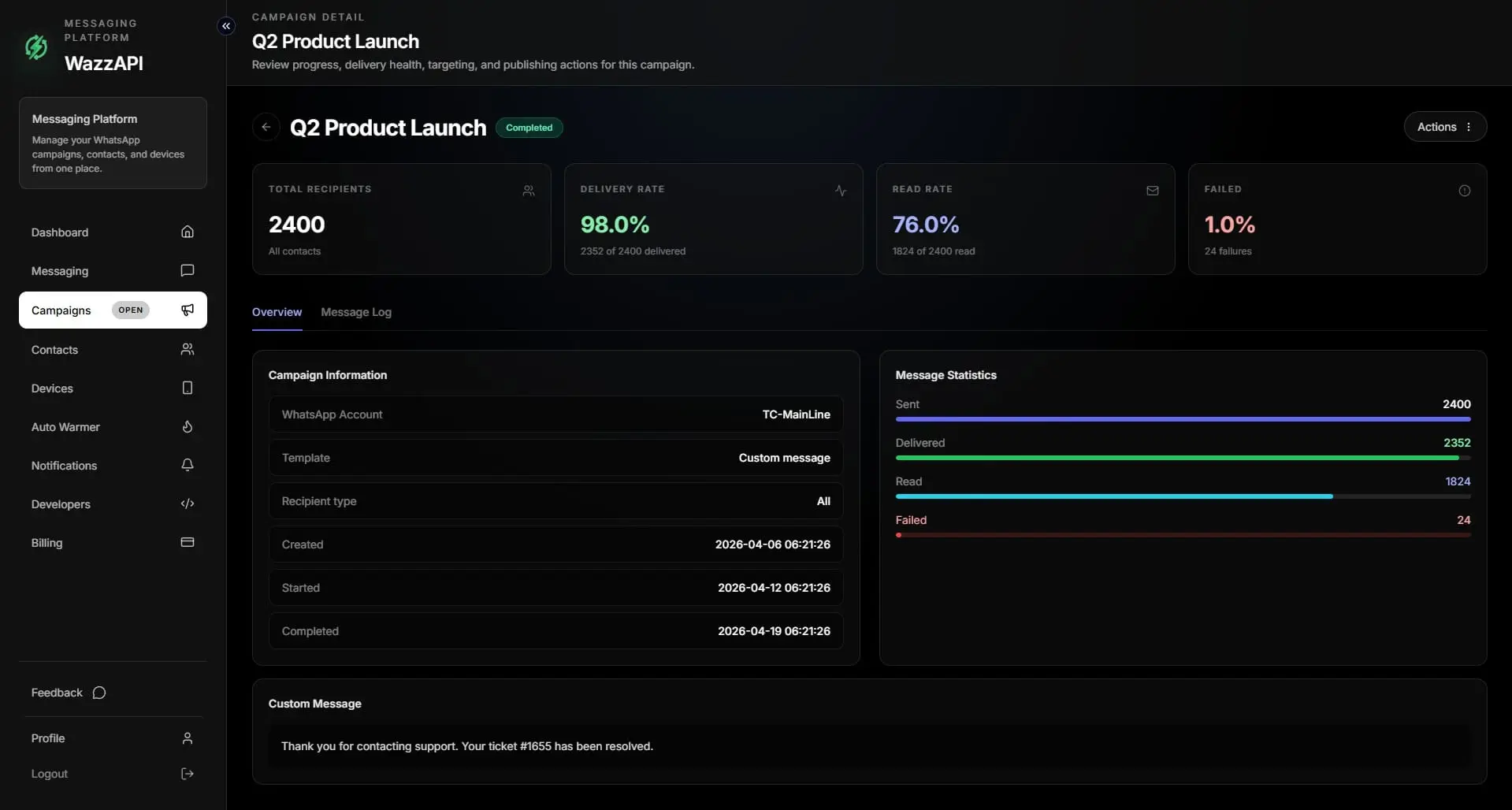Screenshot 2 of WazzAPI