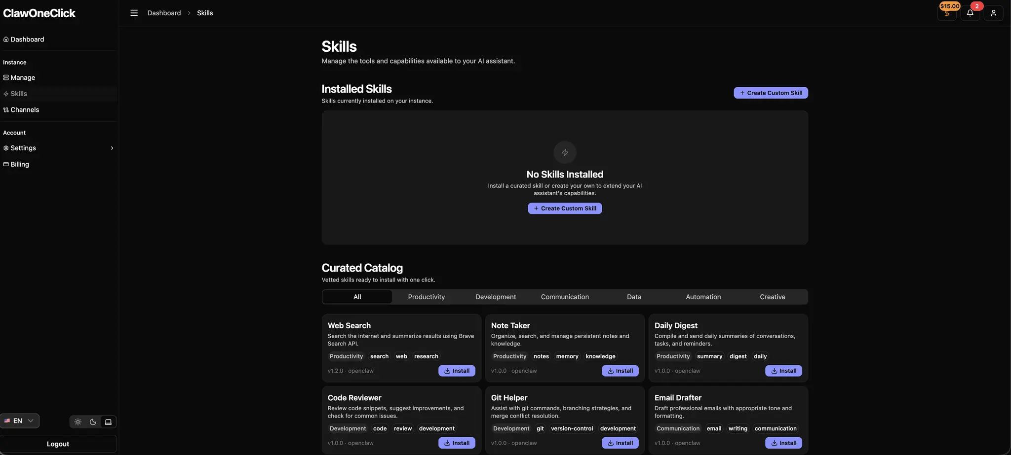 Screenshot 4 of ClawOneClick