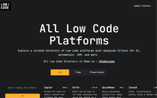 Screenshot 1 of Low Code Platforms