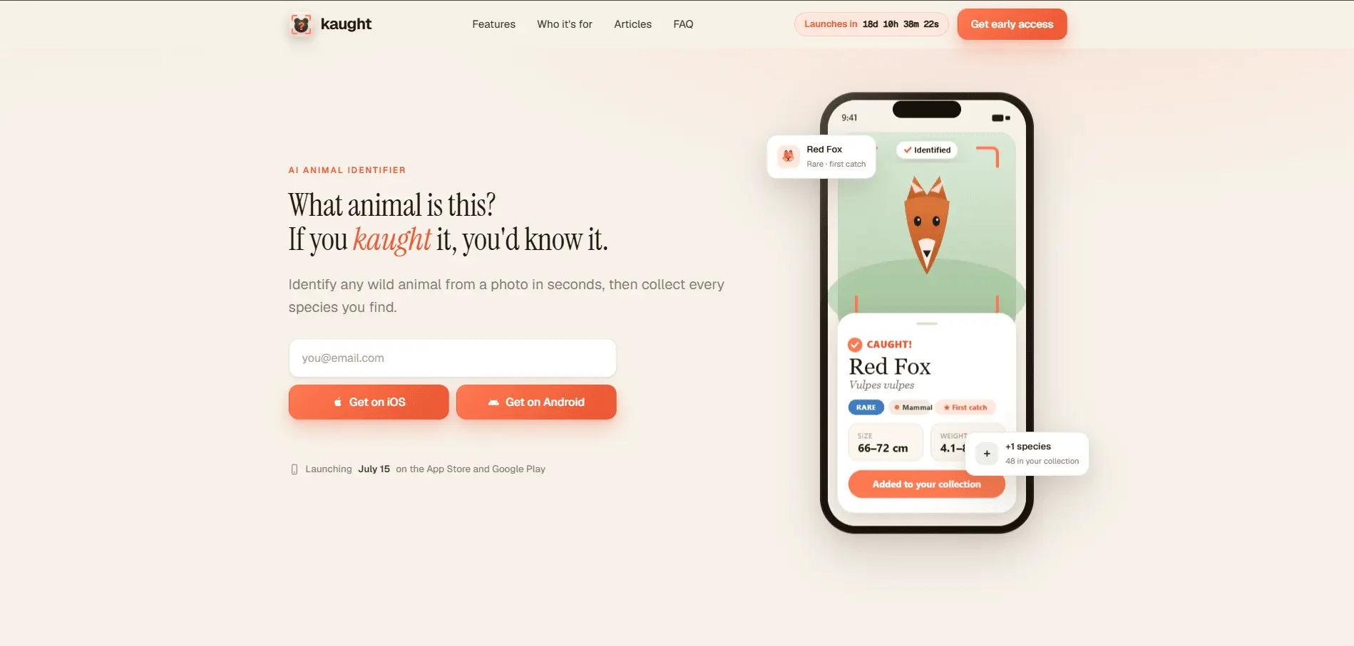 Screenshot 2 of AI Animal Identifier by Kaught