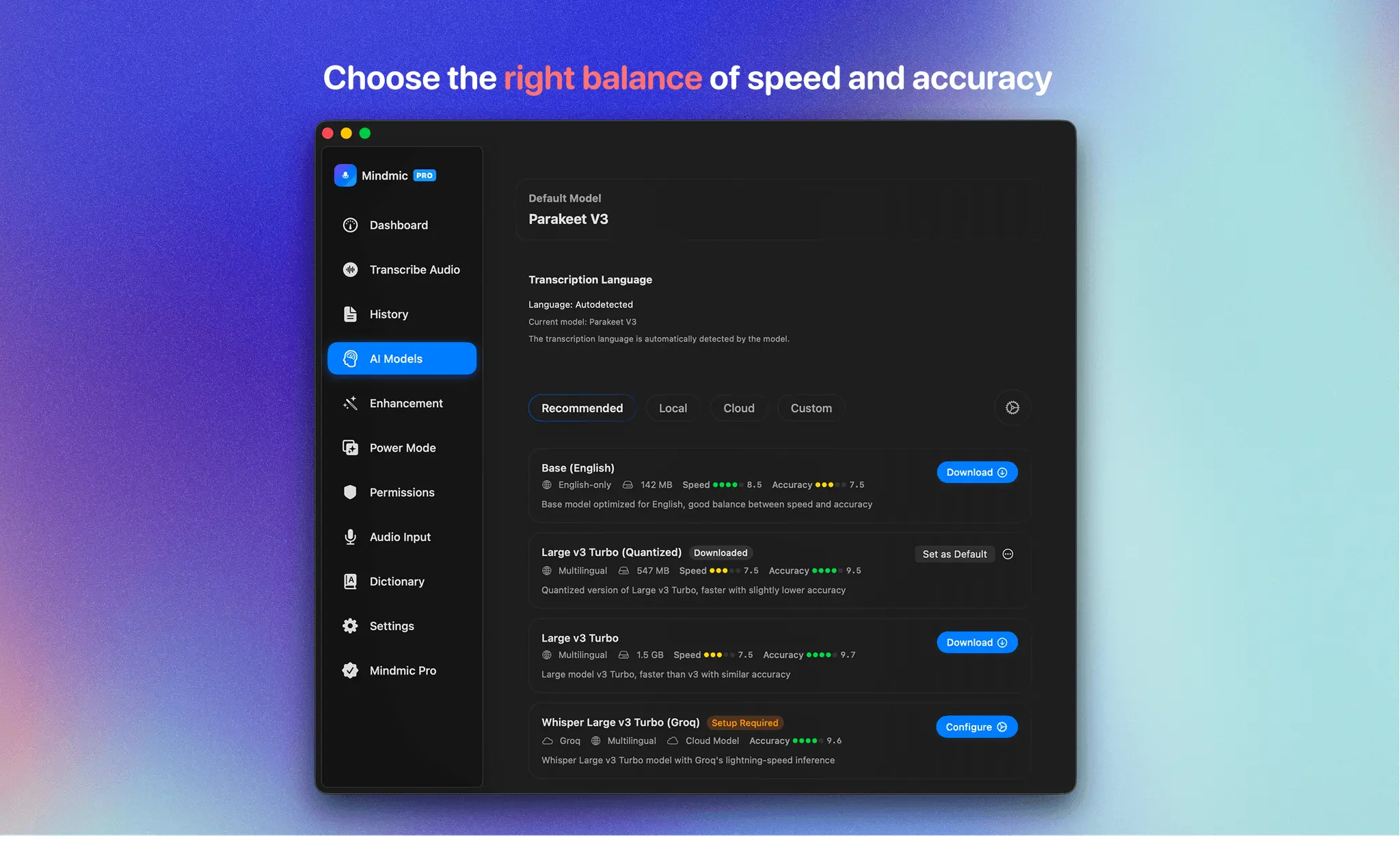 Screenshot 2 of MindMic — macOS voice-to-text