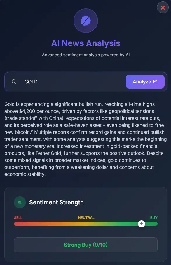 Screenshot 8 of FXRadar – AI Live Financial News Hub