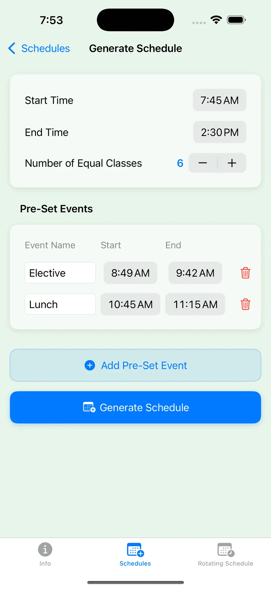Screenshot 1 of iSchedulEDU