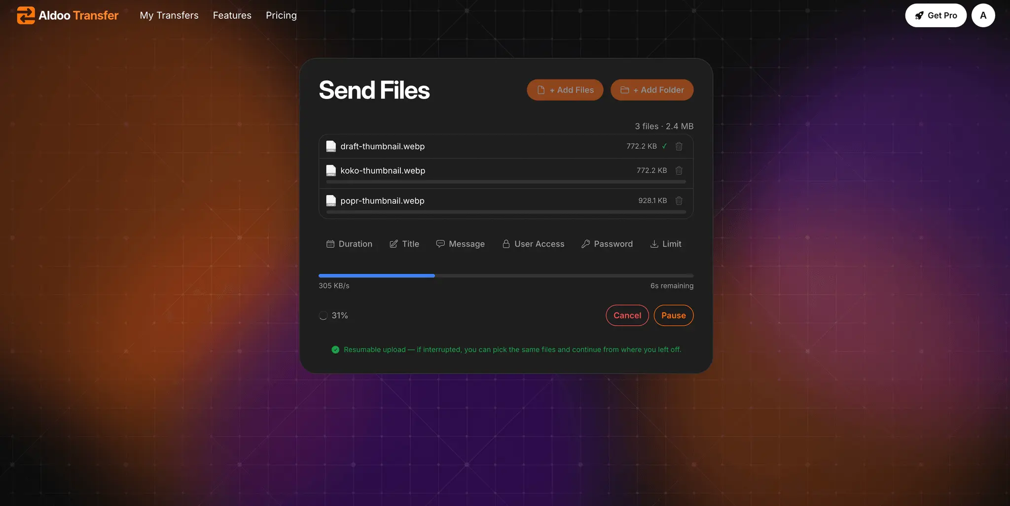 Screenshot 3 of Aldoo Transfer