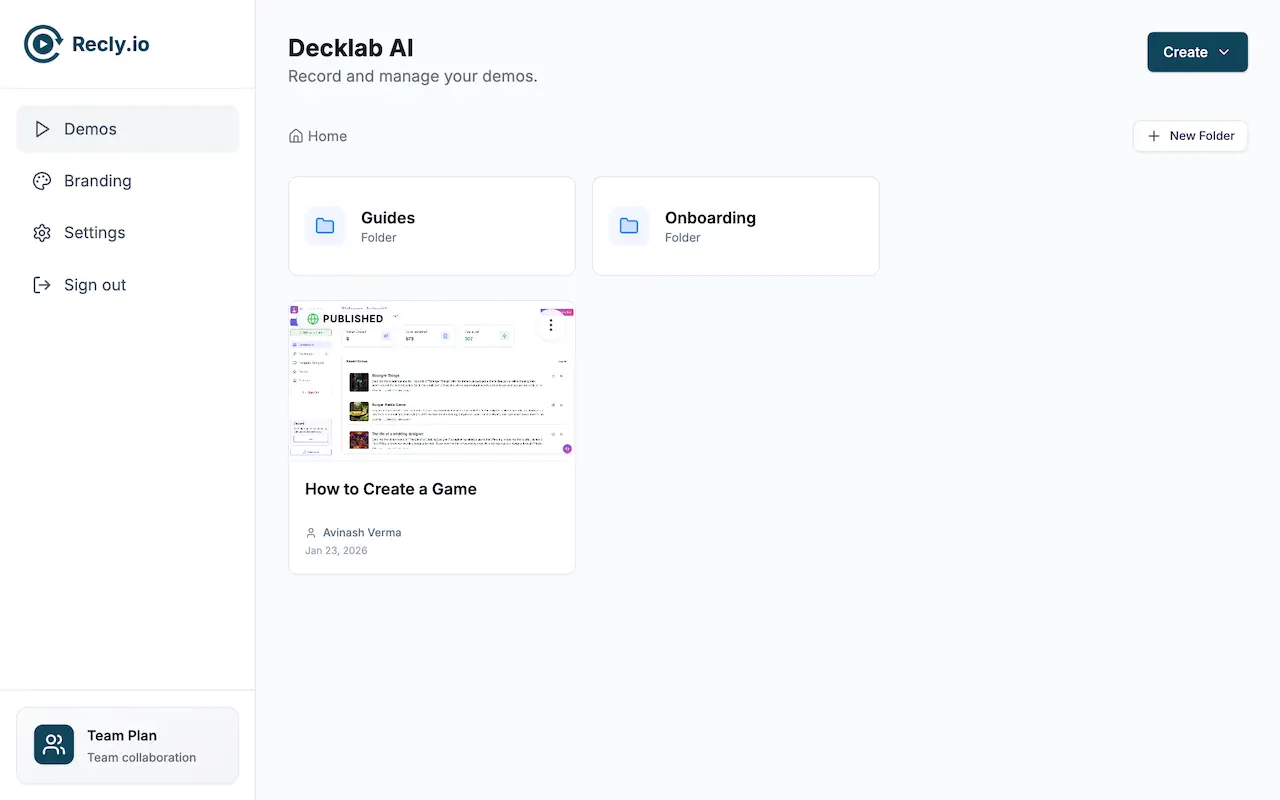 Screenshot 2 of Recly.io
