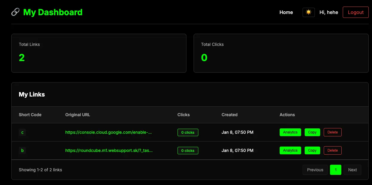 Screenshot 2 of minimalink