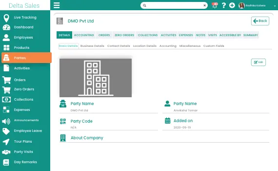 Screenshot 1 of Delta Sales App