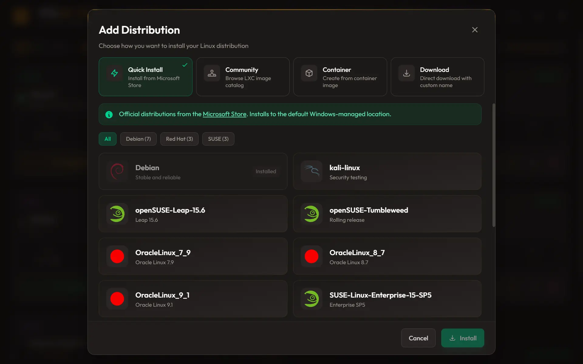 Screenshot 3 of WSL UI