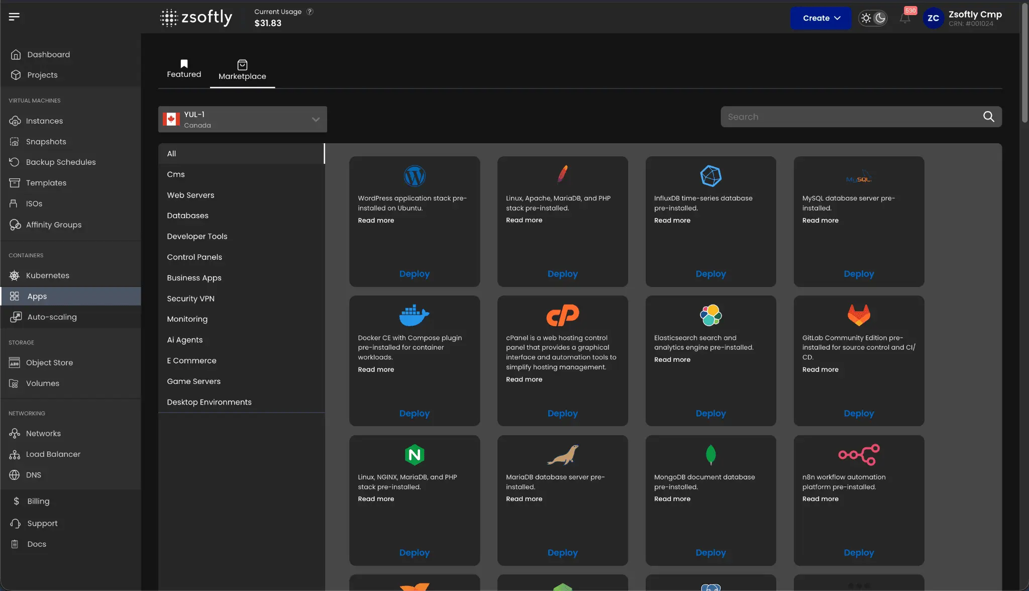 Screenshot 9 of ZSoftly Cloud Platform