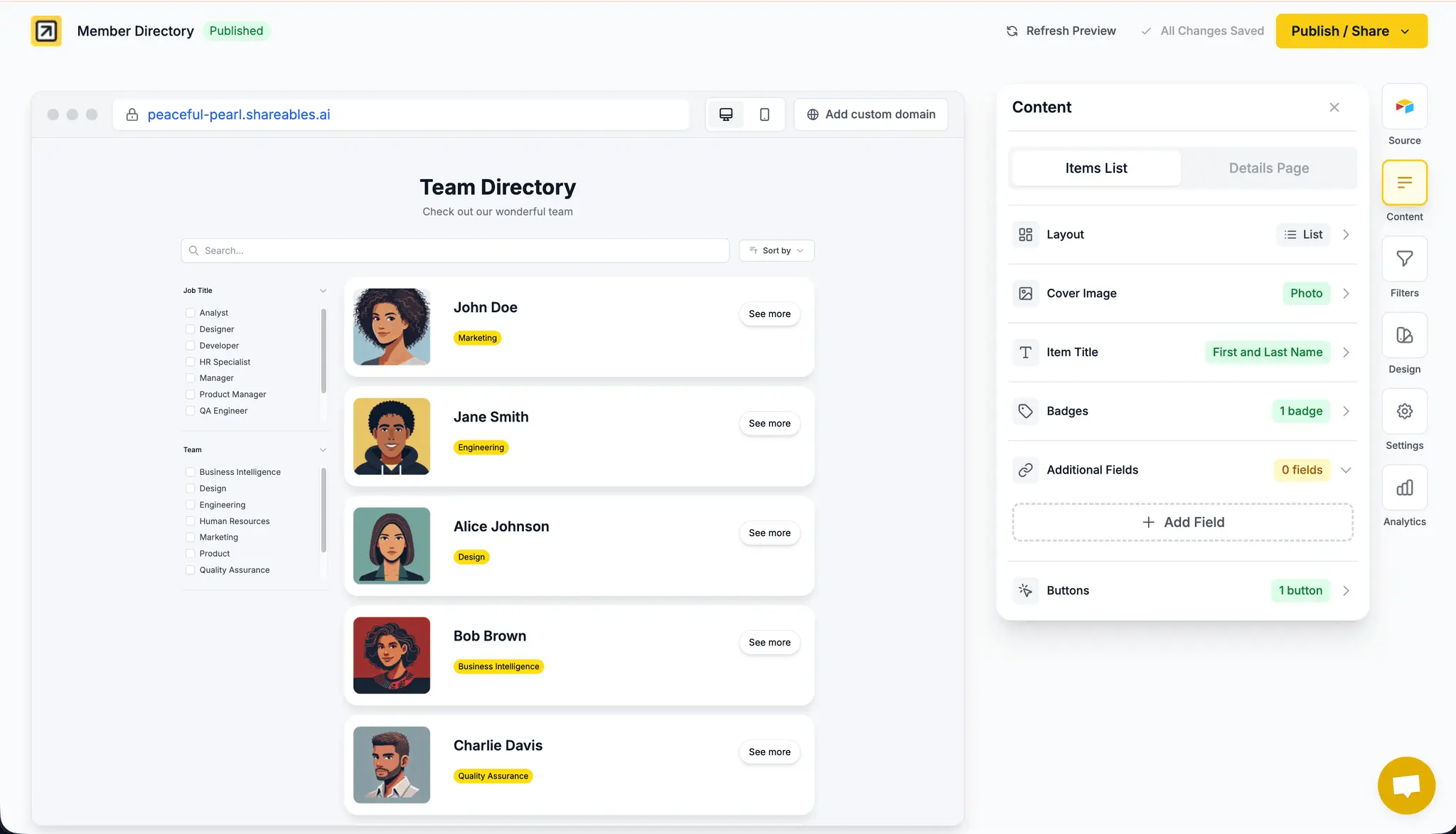 Screenshot 1 of Shareables