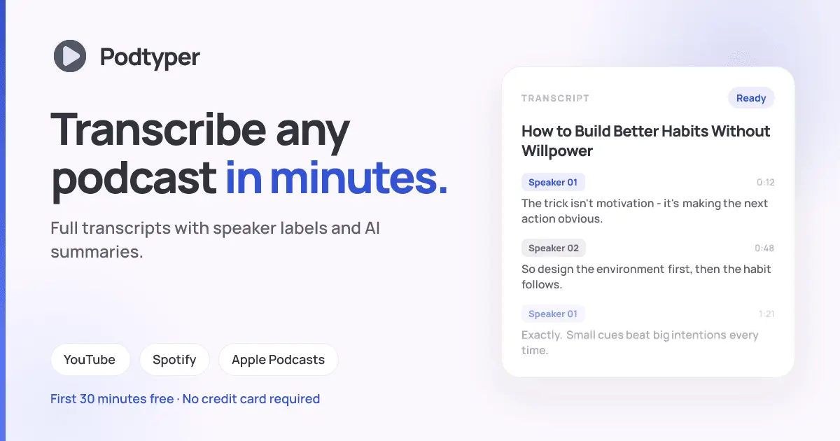 Screenshot 1 of PodTyper