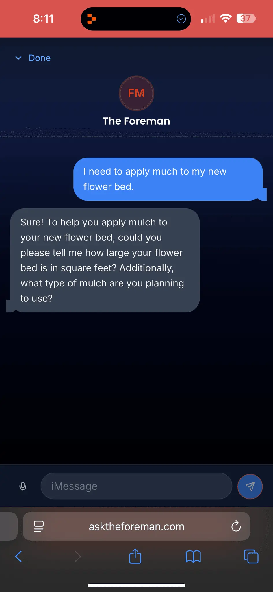 Screenshot 2 of AskForeman - AI Project Planner for DIY
