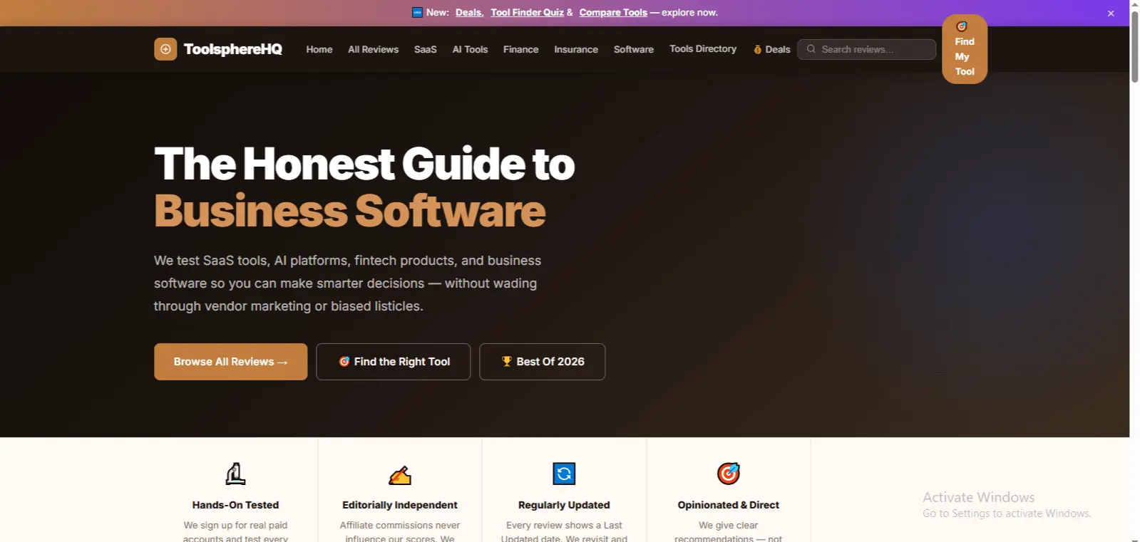 Screenshot 1 of ToolsphereHQ