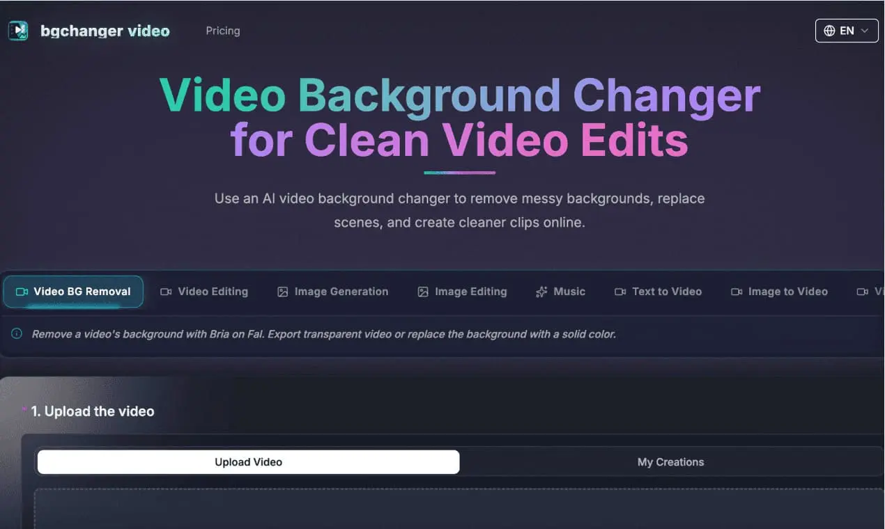 Screenshot 1 of bgchanger.video