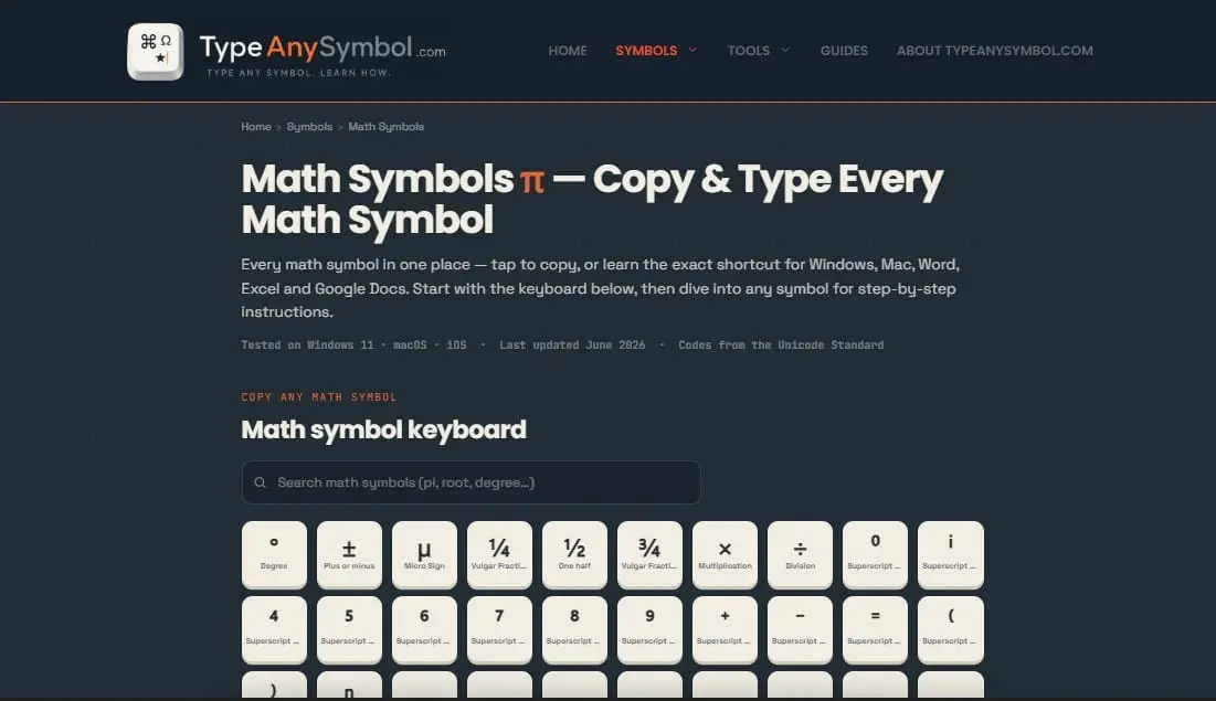 Screenshot 3 of TypeAnySymbol