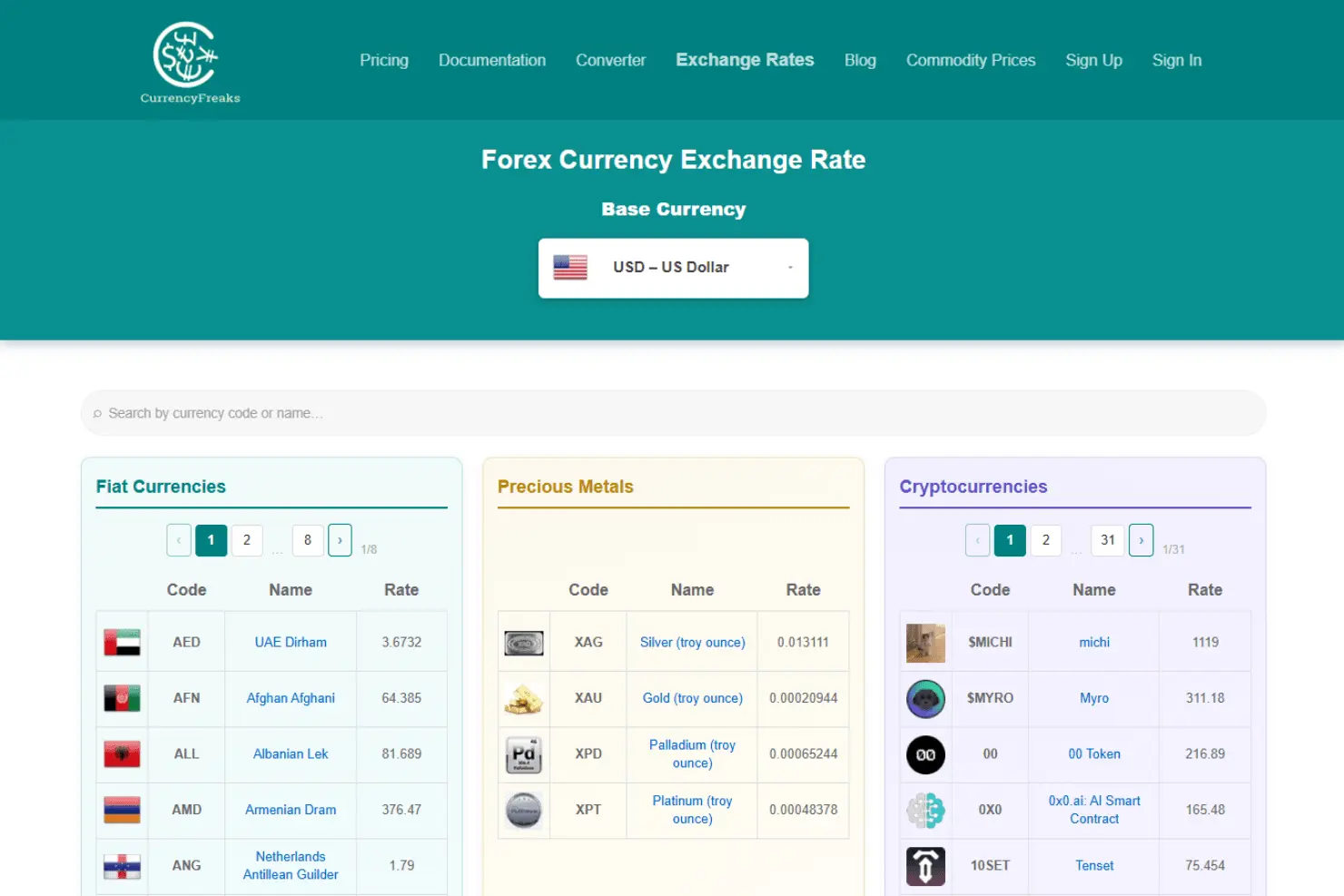 Screenshot 3 of CurrencyFreaks