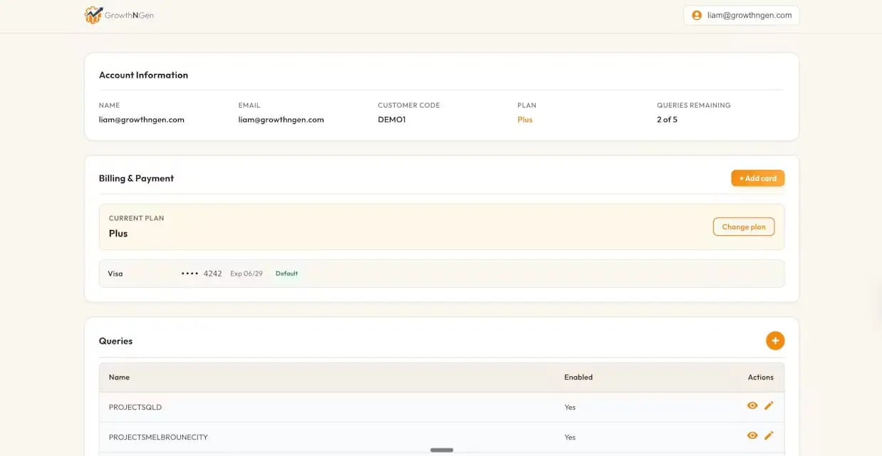Screenshot 1 of GrowthNGen