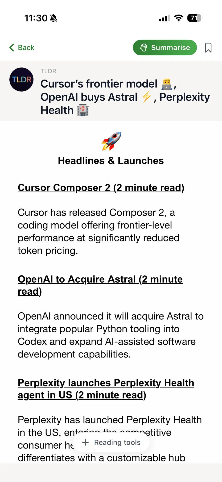 Screenshot 4 of Bilig - Newsletter Reader