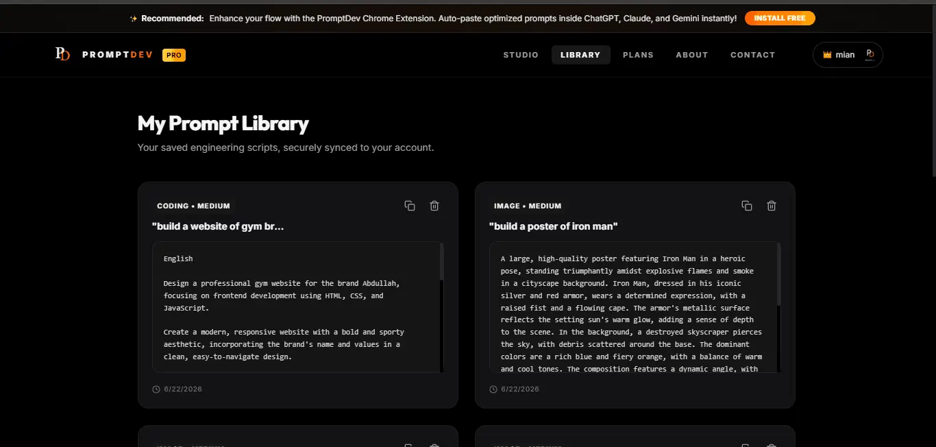 Screenshot 2 of PromptDev