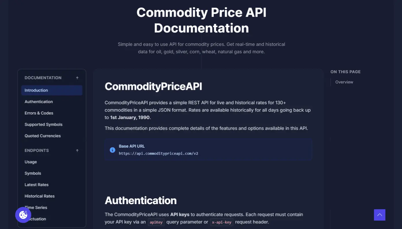 Screenshot 5 of Commodity Price API
