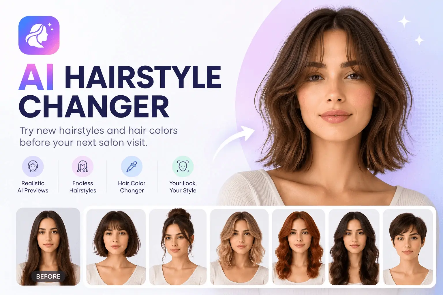Screenshot 1 of AI Hairstyle Changer