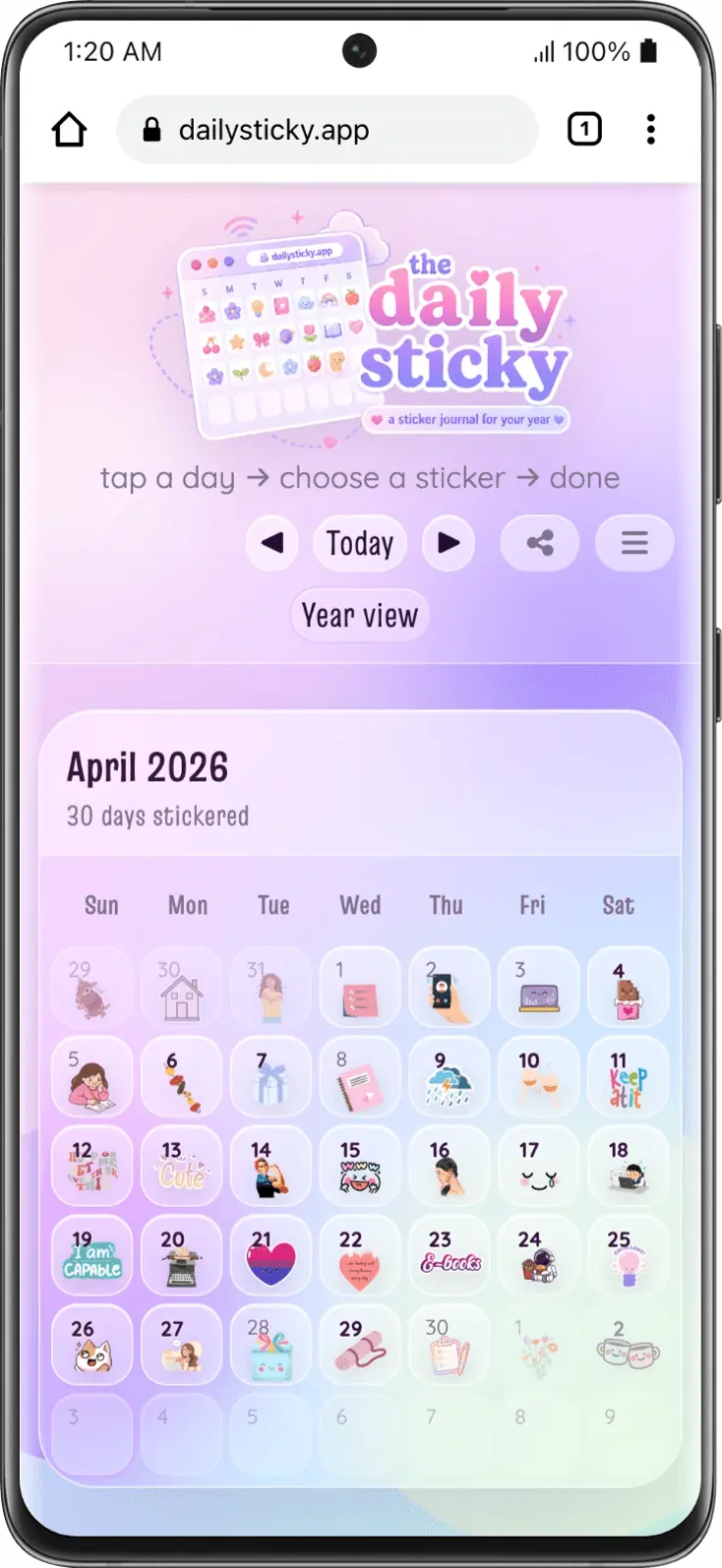 Screenshot 1 of Daily Sticky