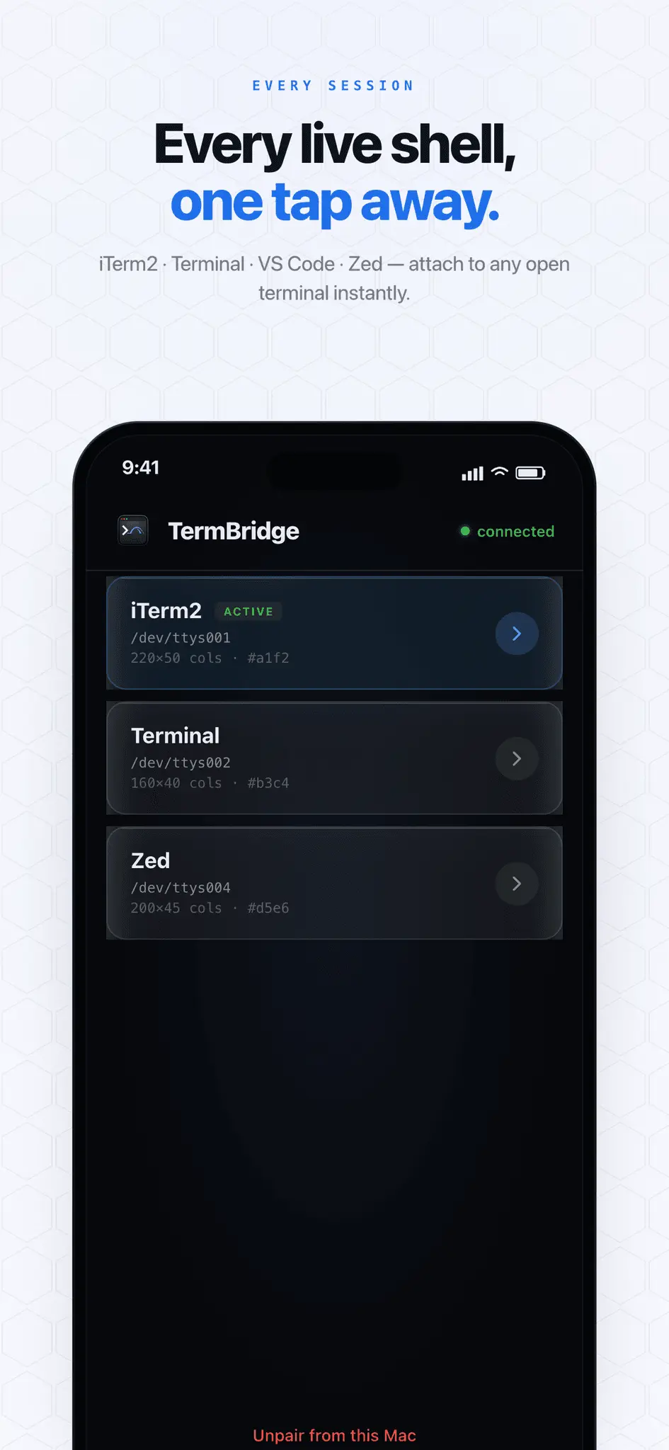 Screenshot 3 of TermBridge