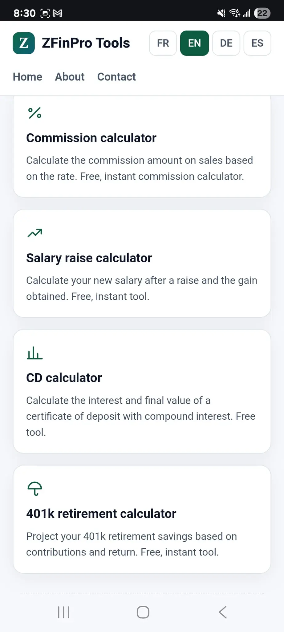 Screenshot 2 of ZFinPro Tools - Financial Calculators
