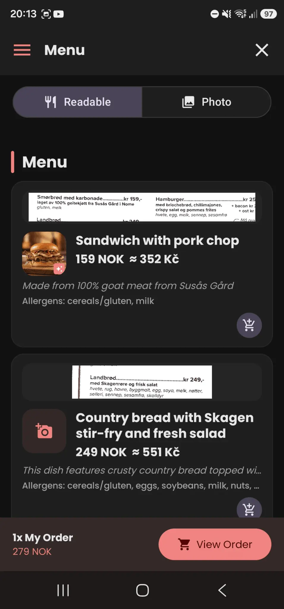 Screenshot 1 of What's on the menu