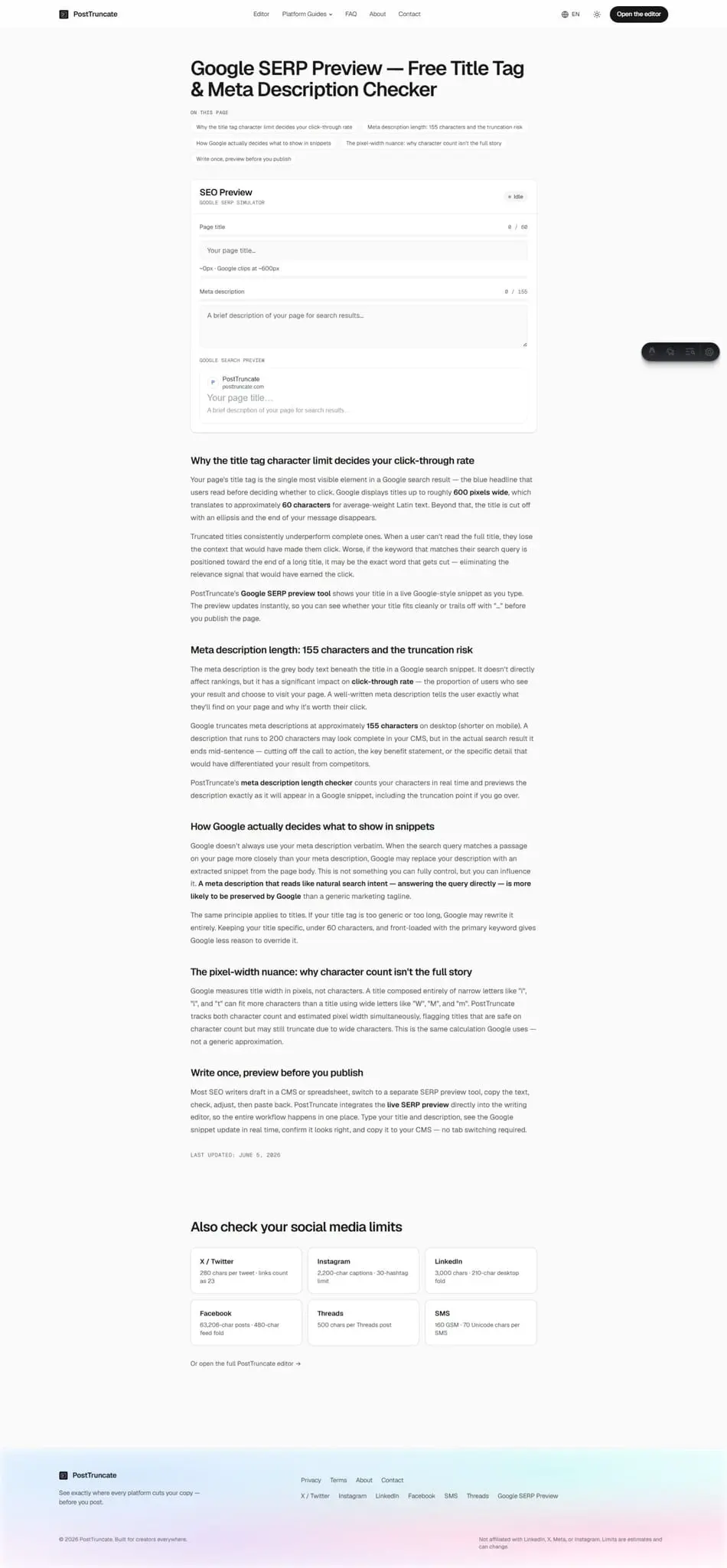 Screenshot 1 of PostTruncate