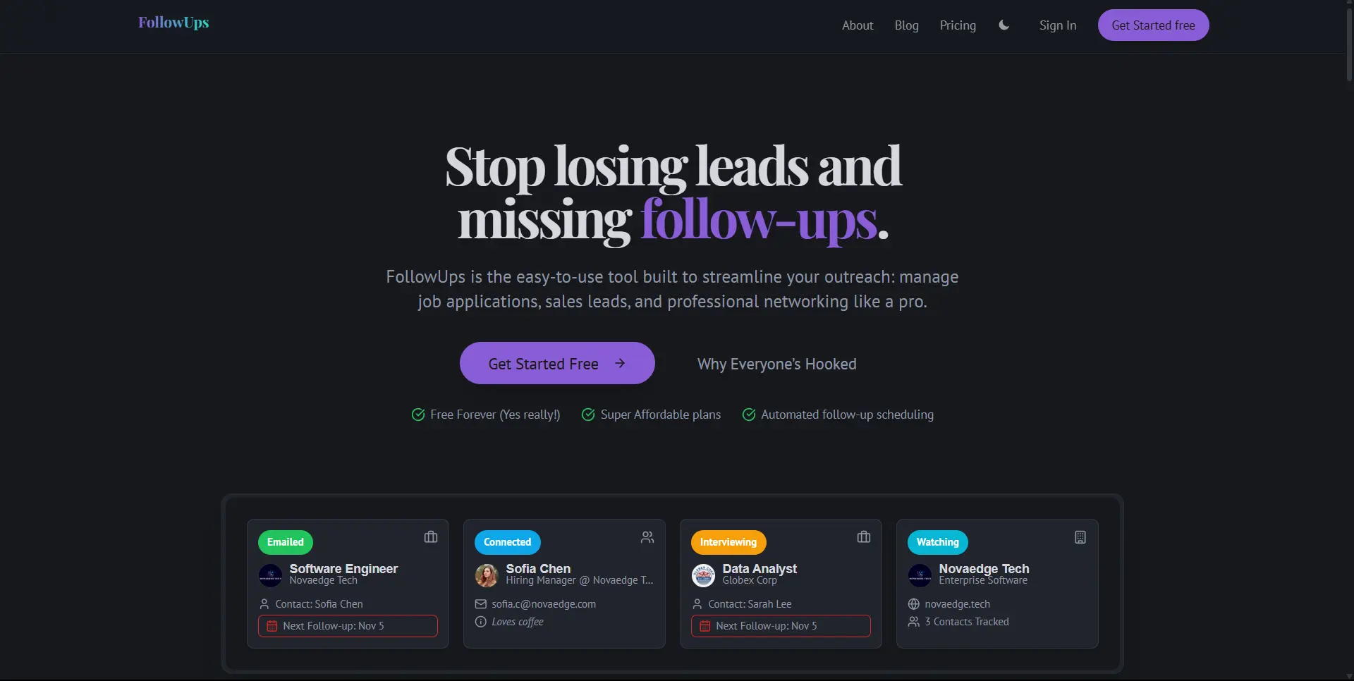 Screenshot 1 of FollowUps