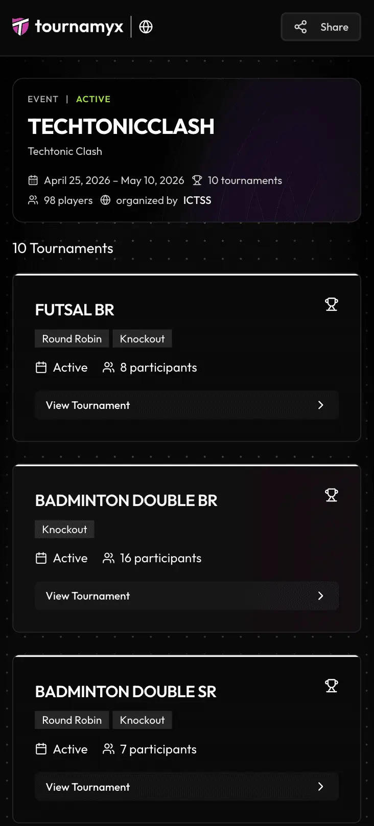 Screenshot 9 of Tournamyx 