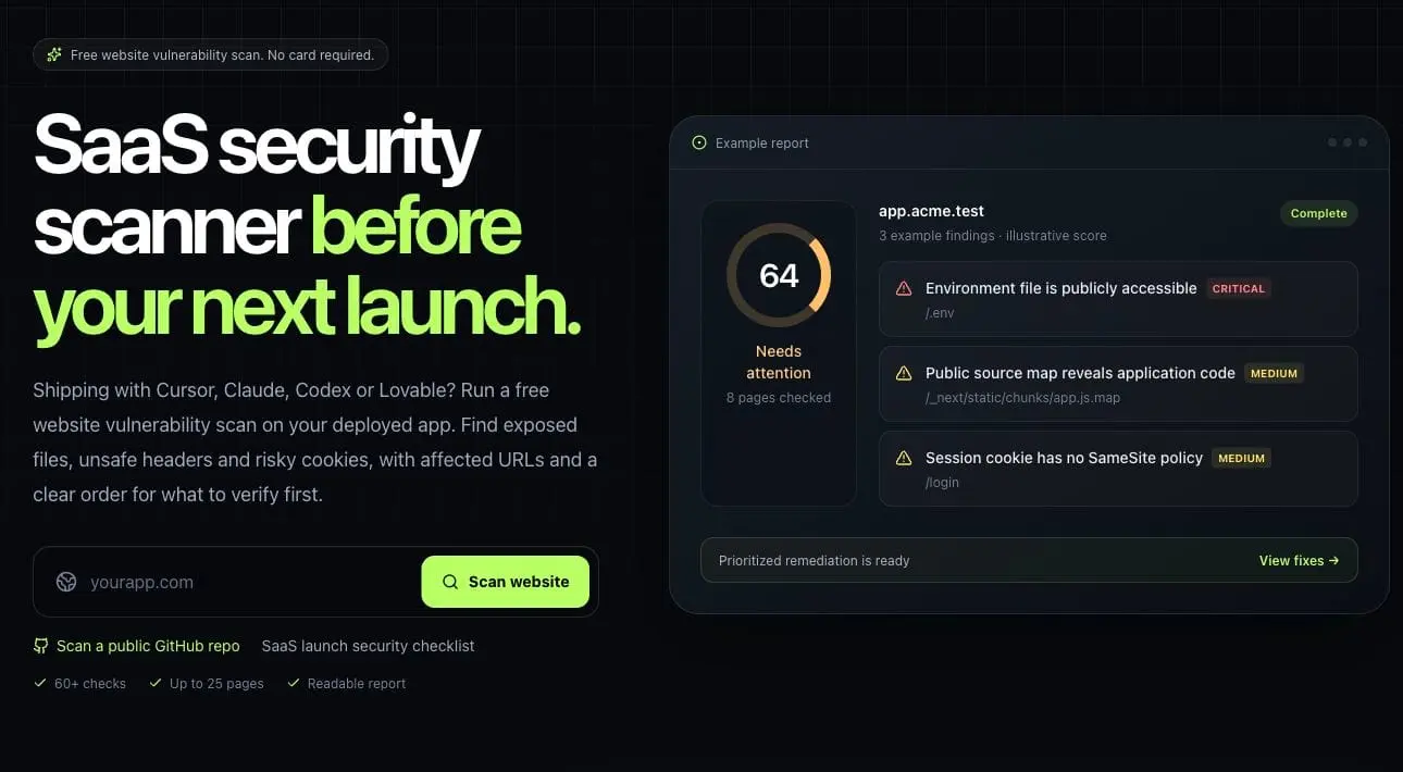 Screenshot 1 of ScanMySaaS