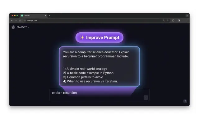 Screenshot 5 of AI Prompt Copilot