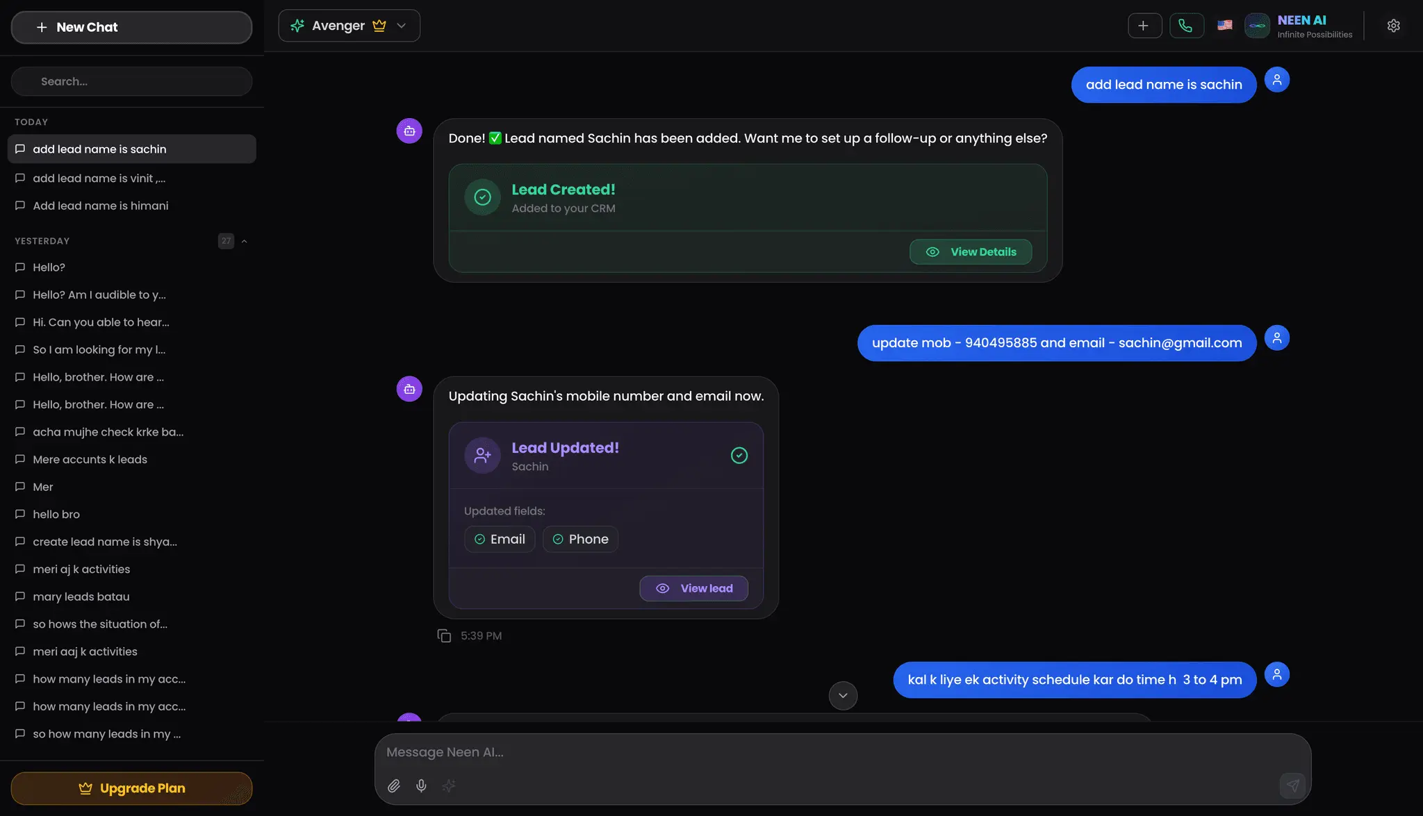 Screenshot 3 of NeeN AI CRM