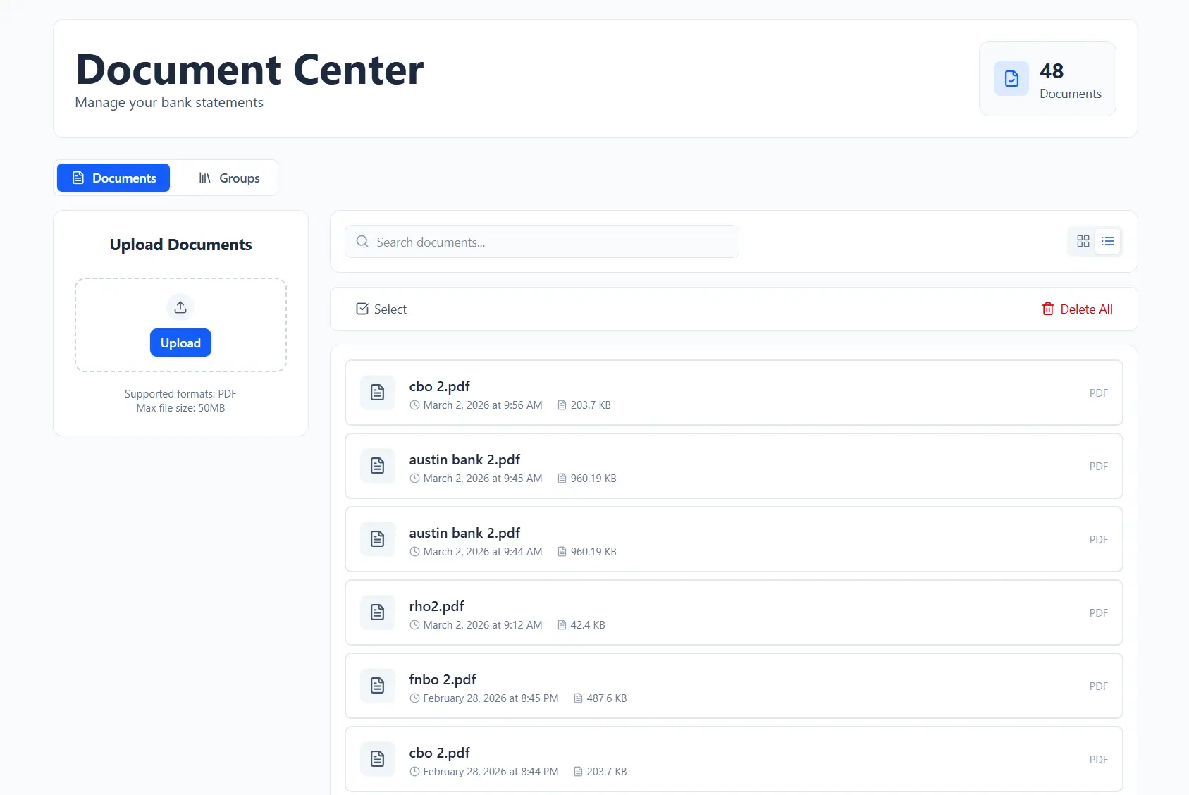 Screenshot 2 of ProcessBankStatement