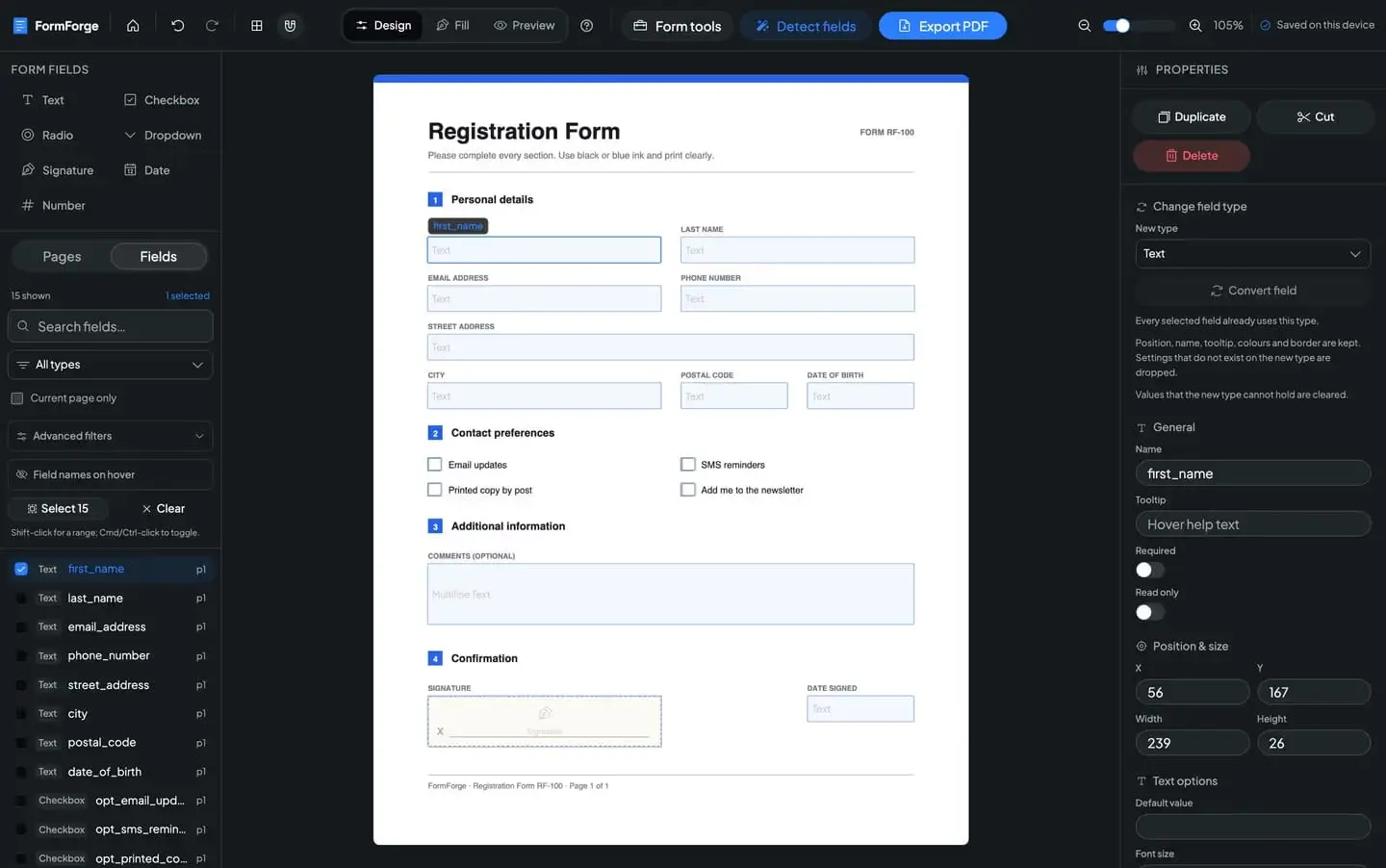 Screenshot 4 of FormForge