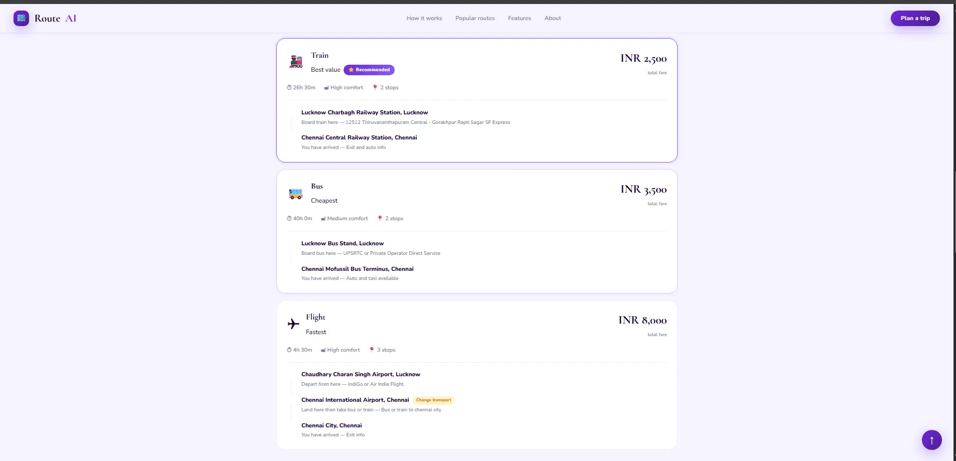 Screenshot 3 of PlanRouteAI