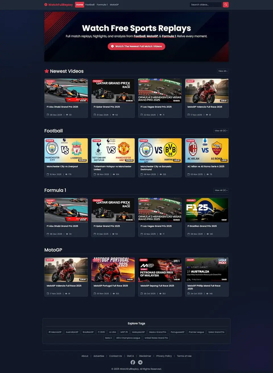 Screenshot 1 of WatchFullReplay – Watch Free Sports Repl