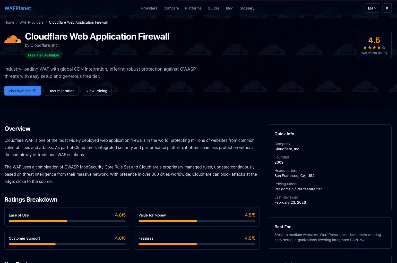 Screenshot 3 of WAFPlanet