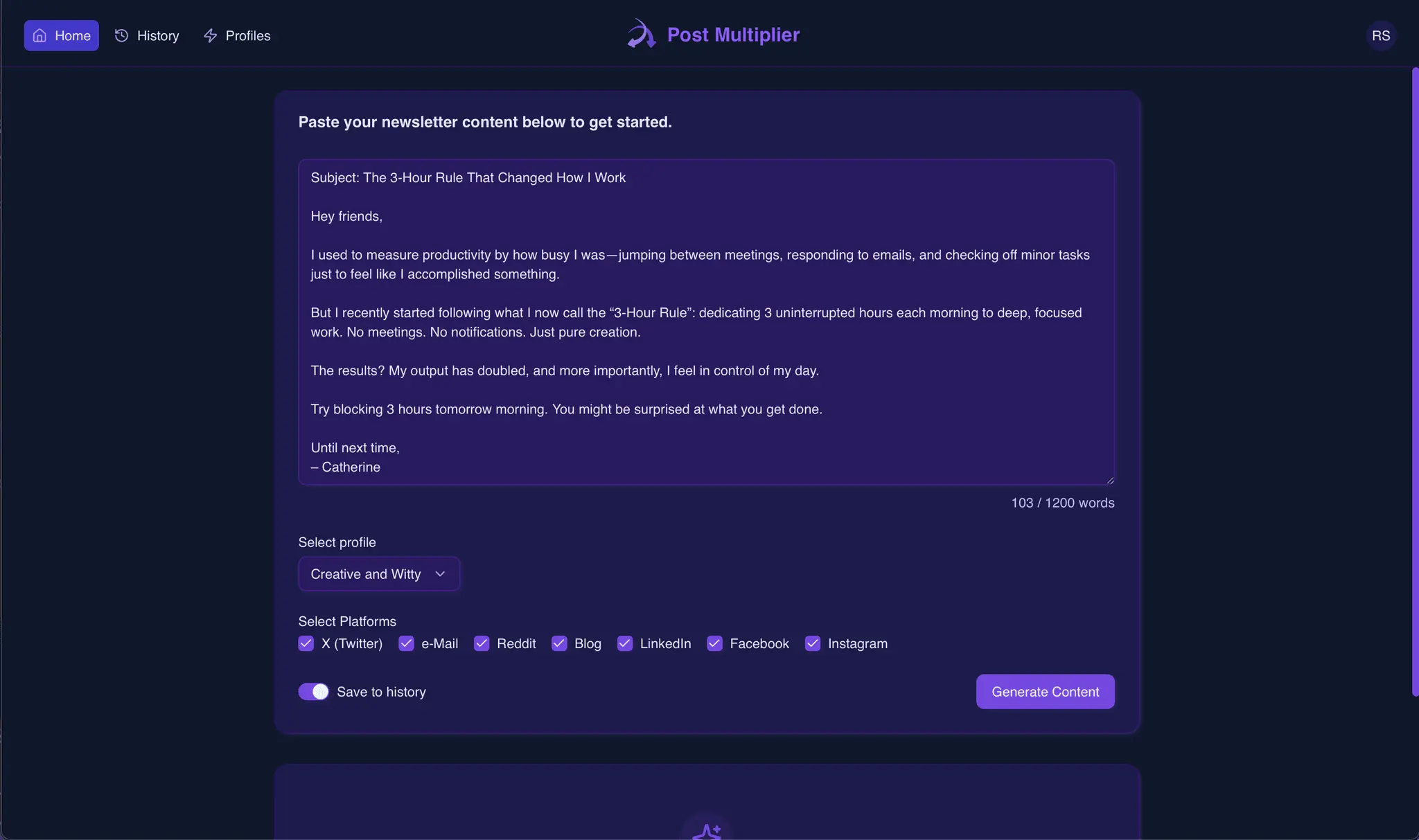 Screenshot 1 of Post Multiplier