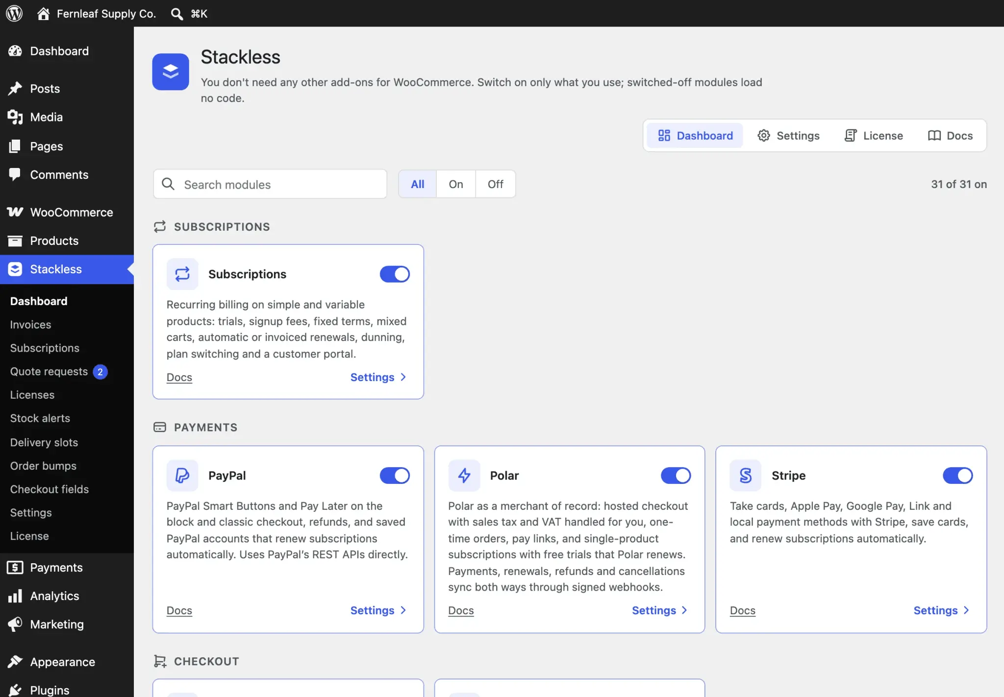 Screenshot 2 of Stackless for WooCommerce