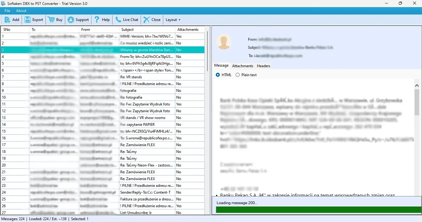 Screenshot 1 of Softaken DBX to PST Converter 