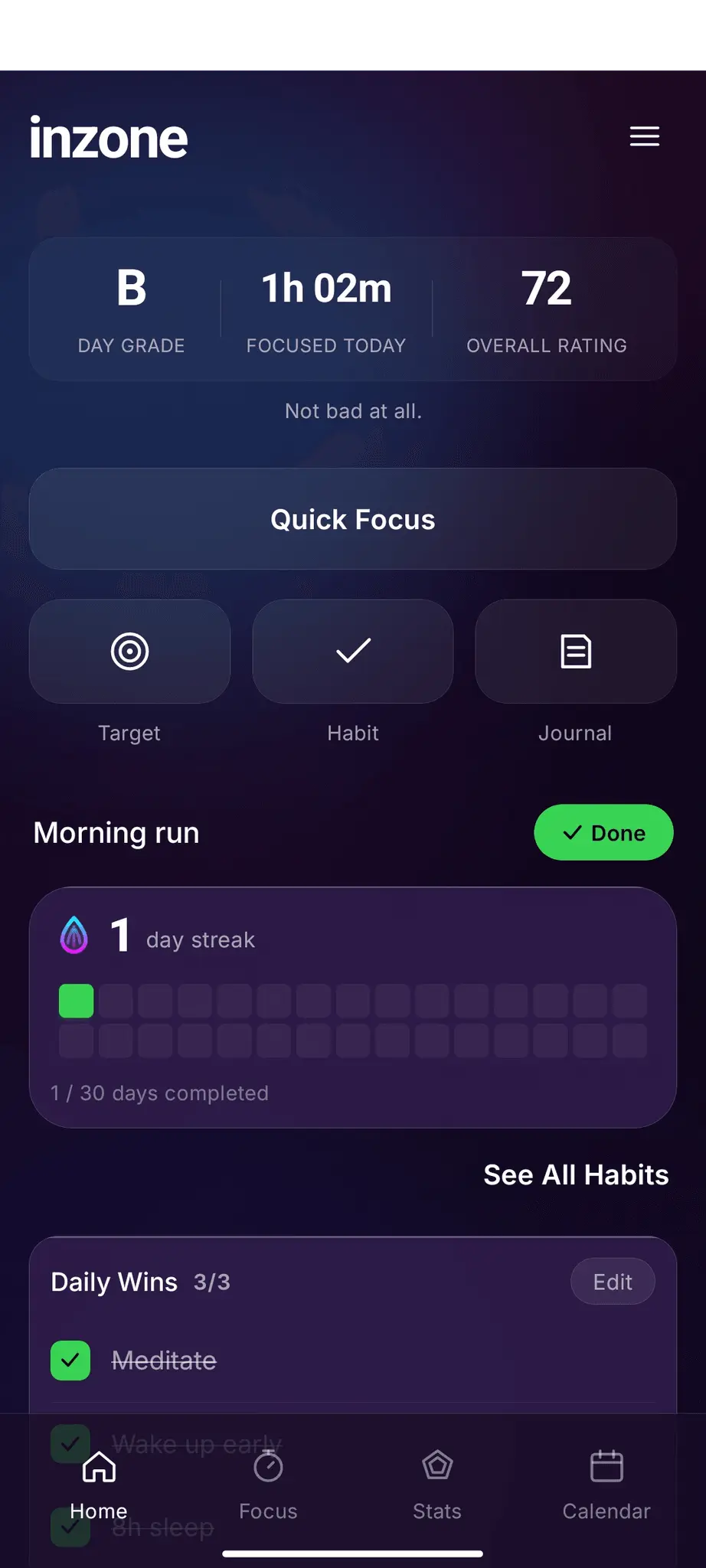Screenshot 2 of inzone: ADHD Focus & Study