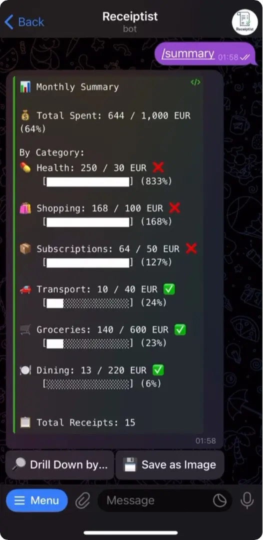 Screenshot 3 of Receiptist