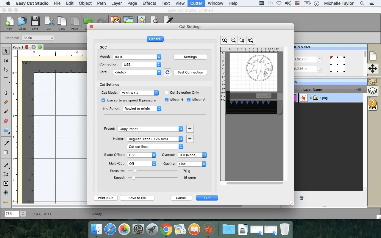 Screenshot 2 of Easy Cut Studio - vinyl cutting software