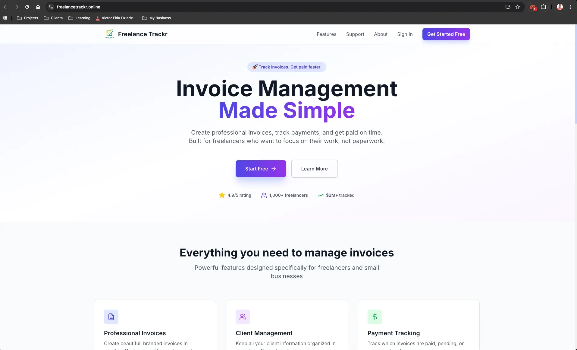 Screenshot 2 of Freelance Trackr