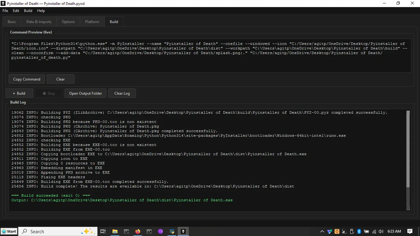 Screenshot 1 of Pyinstaller of Death